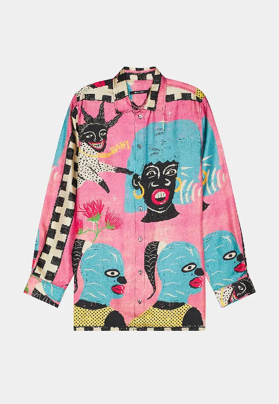 Botter Classic Shirt Pink Heads-- Chenille Brocade Lace