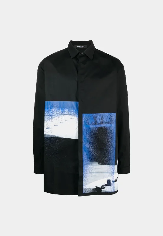 A Cold Wall Bouchards Shirt Black-- Collared Crew Neck Turtle Neck