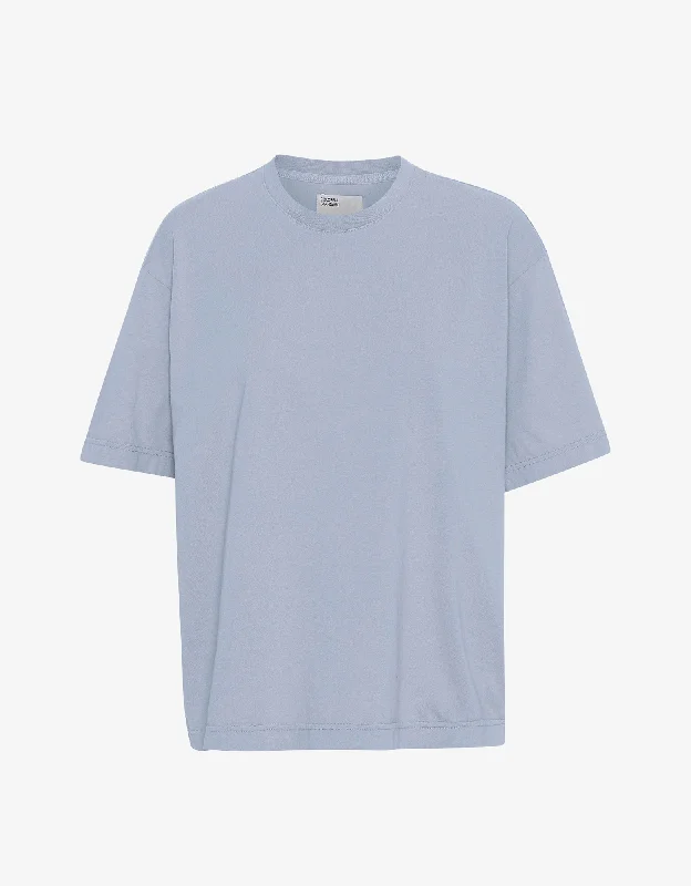 Oversized Organic T-Shirt - Powder Blue-- Fashionable Trendy Casual