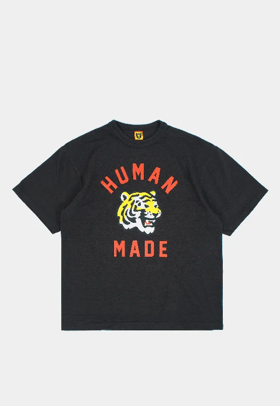 Human Made Graphic T-Shirt #02 Black-- Notch Collar Peter Pan Collar Cowl Neck
