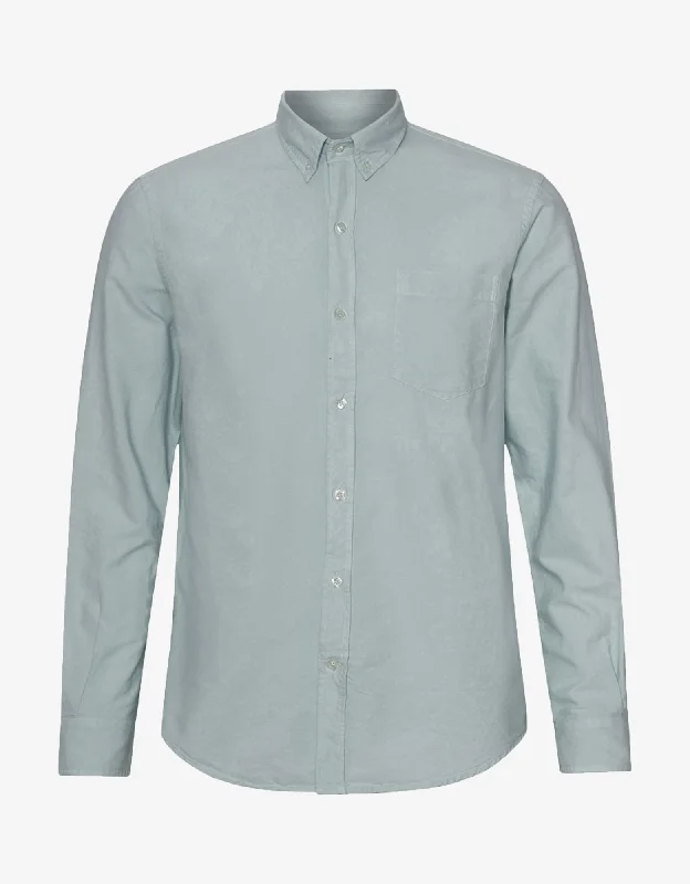 Organic Button Down Shirt - Steel Blue-- Machine Wash Dry Clean Hand Wash