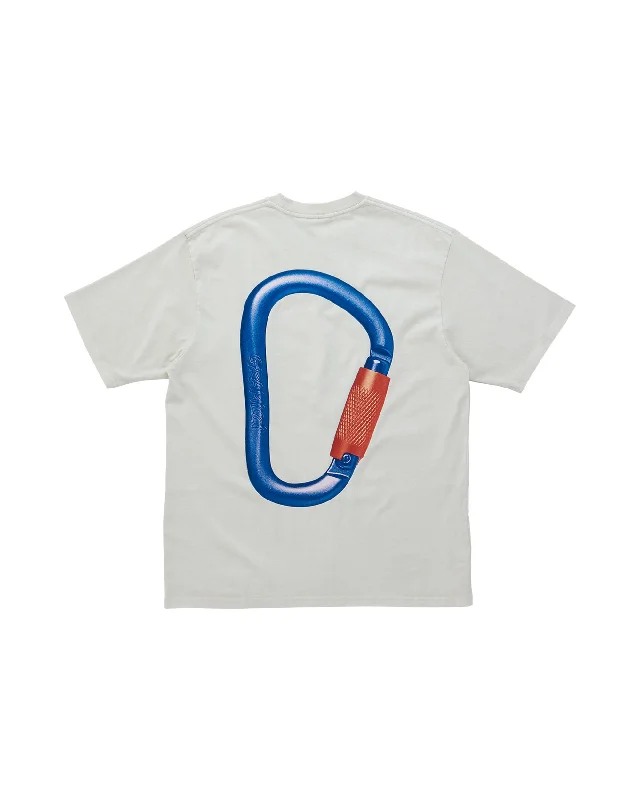 Carabiner T-Shirt - Sand Pigment-- Terry Blend Velvet Blend Canvas Blend