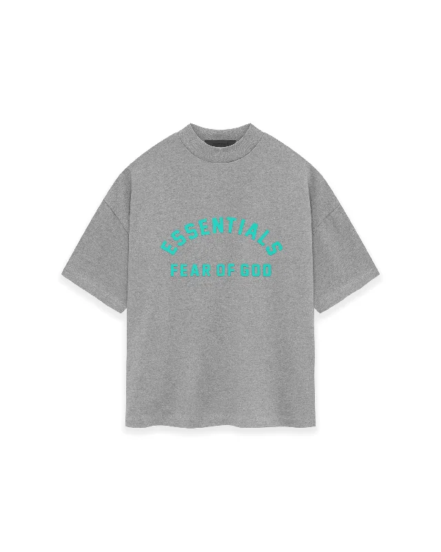 Heavy Weight T-Shirt - Dark Heather Oatmeal-- Terry Blend Velvet Blend Canvas Blend