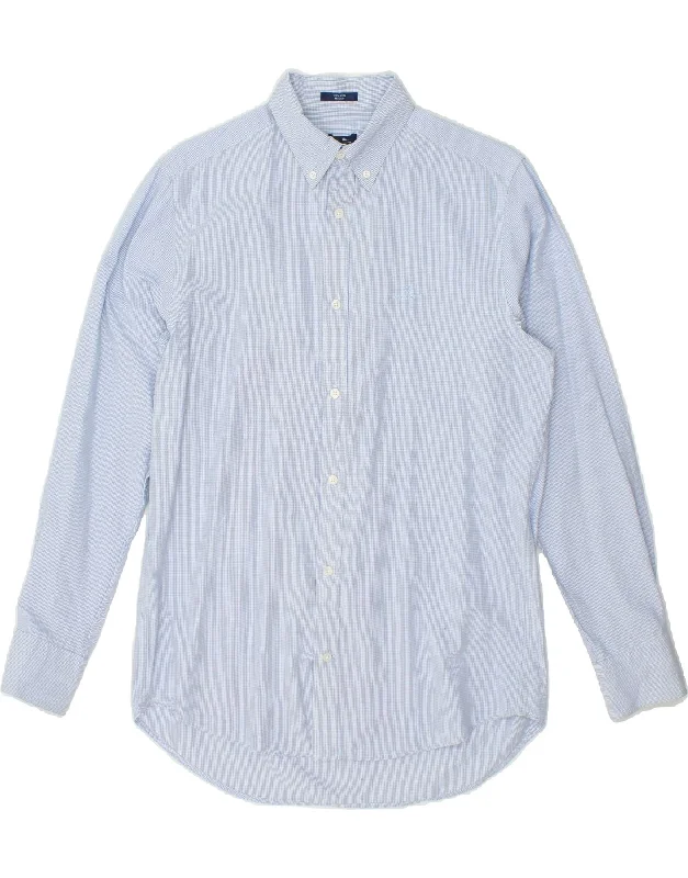 GANT Mens Regular Fit Shirt Medium Blue Check-- Chenille Brocade Lace