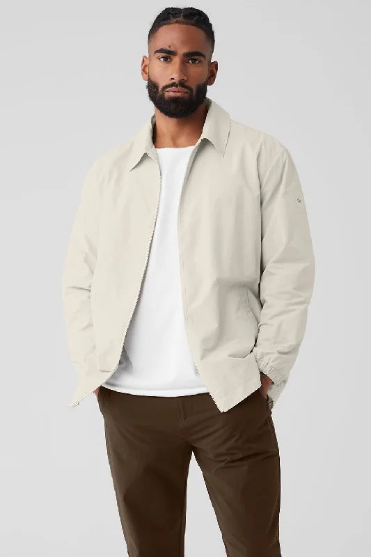 Torrent Overshirt - Bone-- Terry Blend Velvet Blend Canvas Blend
