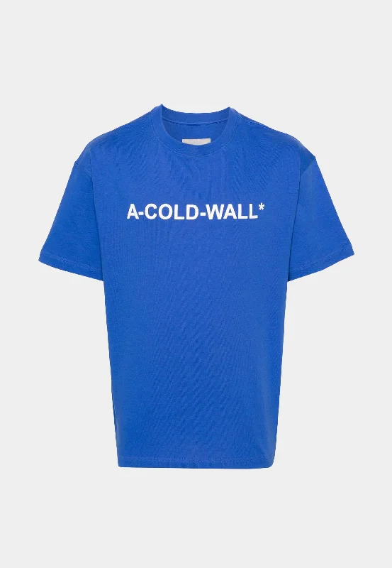 A Cold Wall Essentials Logo T-Shirt Volt Blue-- Solid Print Embellished