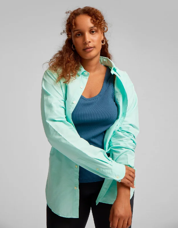 Organic Button Down Shirt - Oyster Grey-- Anti-Shrink Durable Soft