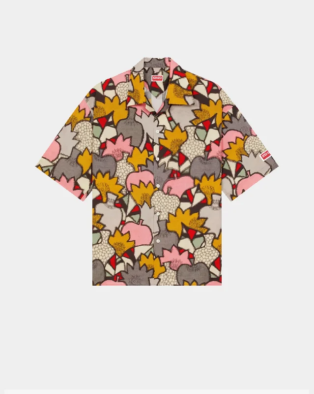 Kenzo Kimono Camo SS Shirt Mu Multicolor-- Collared Crew Neck Turtle Neck