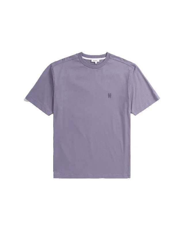 Johannes Organic N Logo T-shirt - Dusk Purple-- Rayon Fabric Velvet Fabric Corduroy Fabric