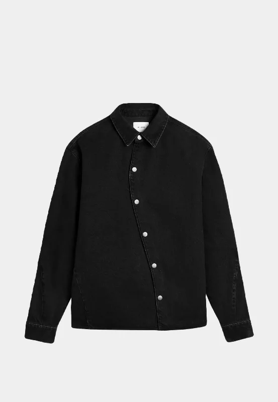 Axel Arigato Twist Shirt Black-- Boxy Fit Fitted Loose