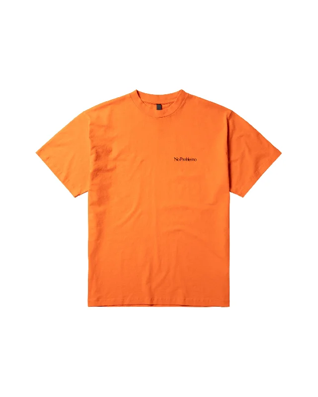 Mini Problemo T-shirt - Orange-- Hooded Caped Shawl Collar