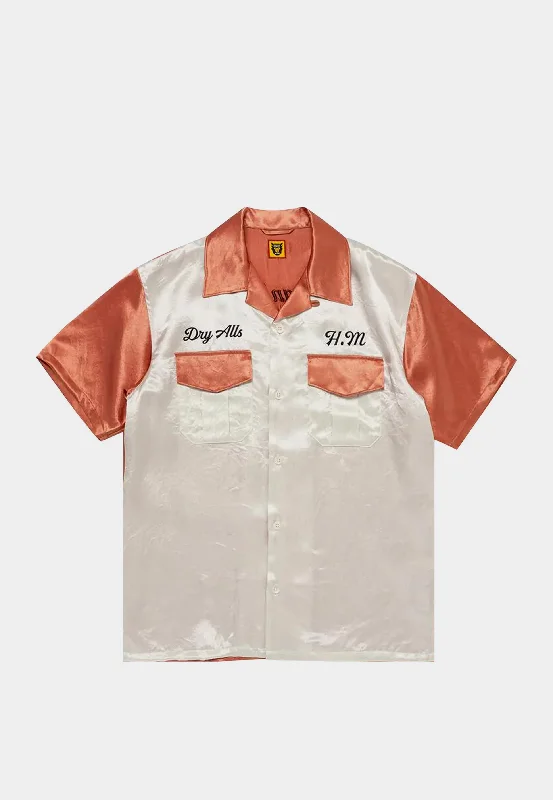 Human Made Yokosuka Shirt Pink-- Ribbed Striped Patterned
