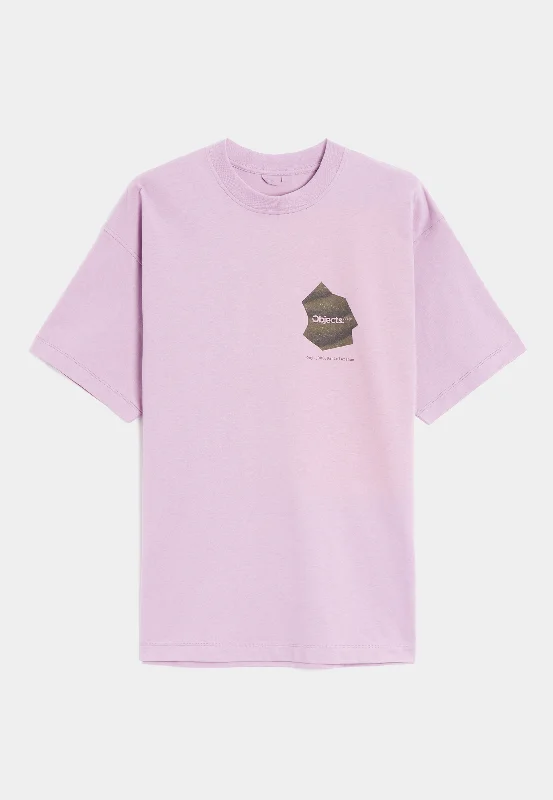 Objects Iv Life Thought Bubble Spray Print Ss T-Shirt Lavender-- Zippered Buttoned Snapped