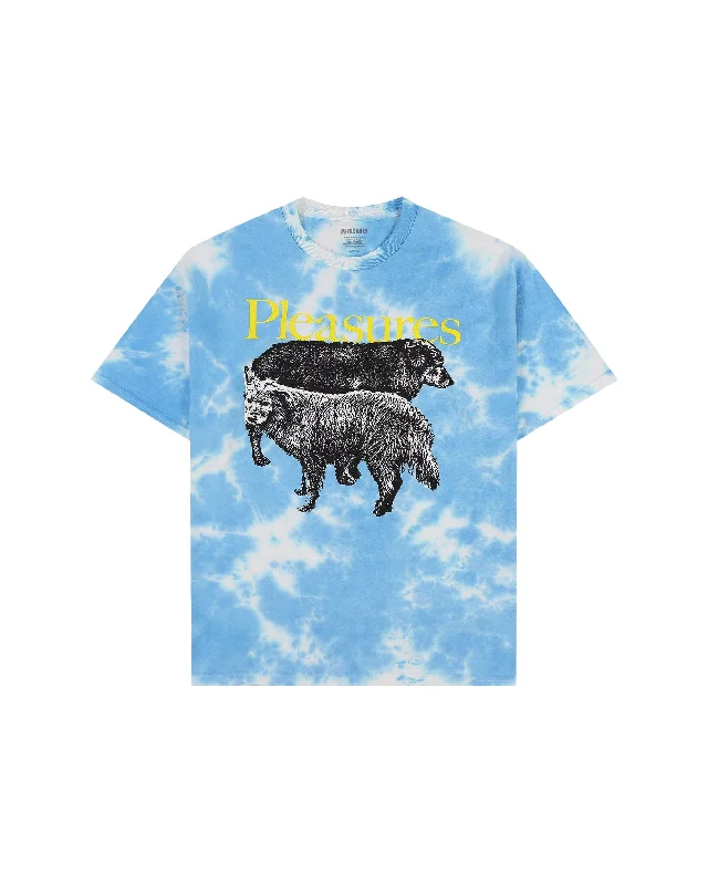 Wet Dogs T-shirt - Blue Dye-- Cashmere Blend Cotton Blend Poly Blend