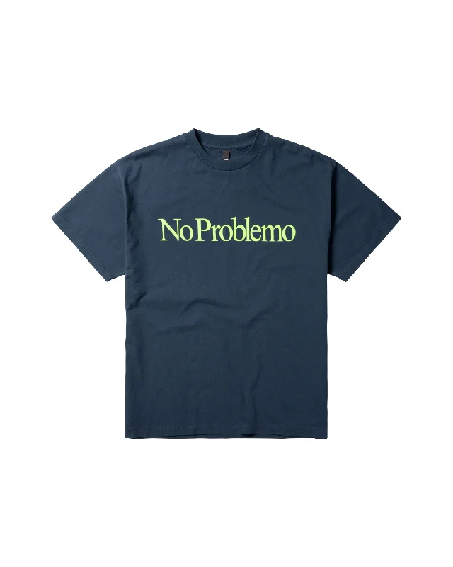 No Problemo T-shirt - Navy-- Elasticated Padded Insulated