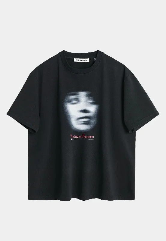 Our Legacy Box T-Shirt Swing Of Pendulum Print - Black-- Oversized T-Shirt Spandex breathable