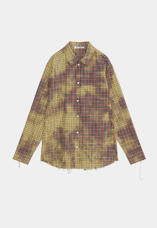 Wood Wood Nico Check Shirt - Rust check-- Faux Fur Fabric Real Fur Fabric Shearling Fabric