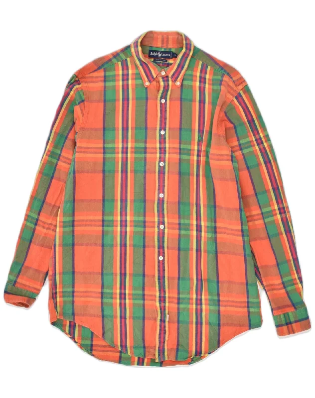 RALPH LAUREN Mens Shirt Large Multicoloured Cotton-- Chenille Fabric Brocade Fabric Lace Fabric