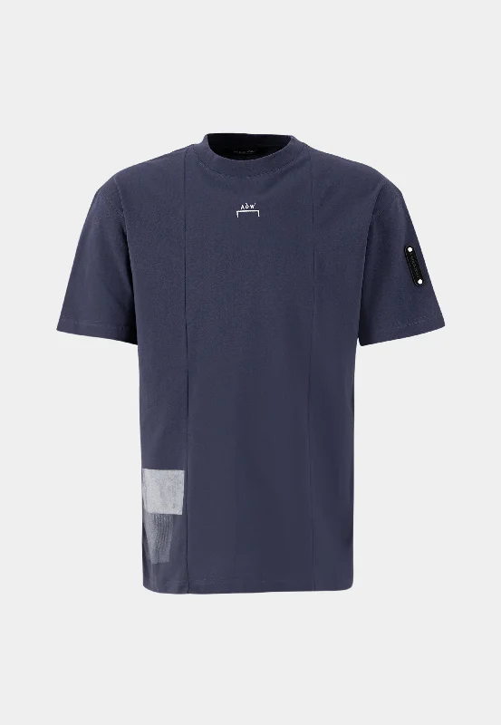 A Cold Wall Brutalist T-Shirt Navy-- Spandex Blend Rayon Blend Denim Blend