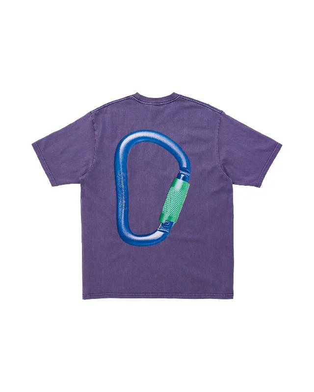 Carabiner T-Shirt - Purple Pigment-- Lace Blend Ribbed Blend Corduroy Blend