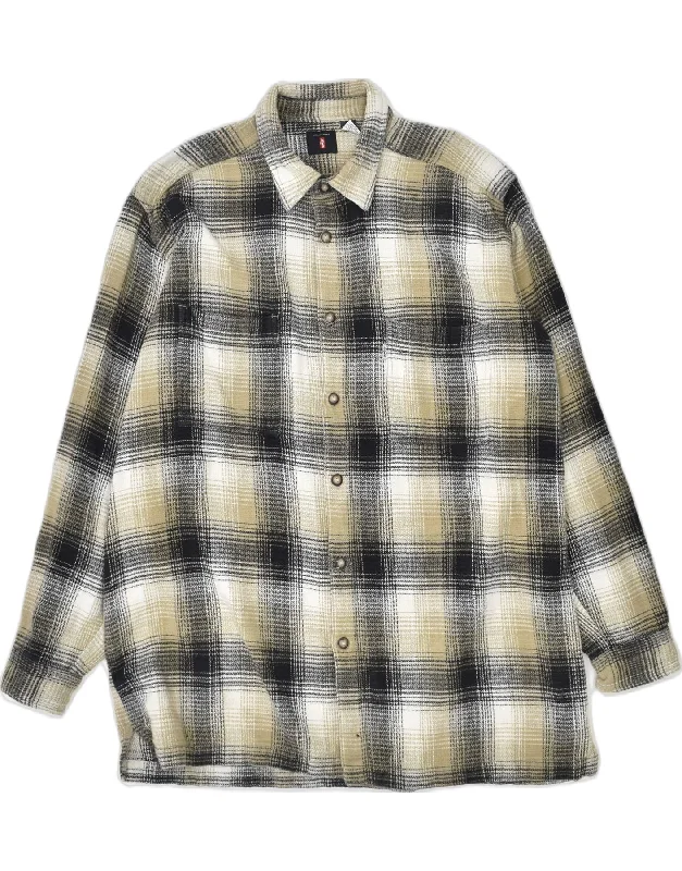 LEVI'S Mens Flannel Shirt XL Multicoloured Check Cotton-- Polka Dot Checkered Tartan
