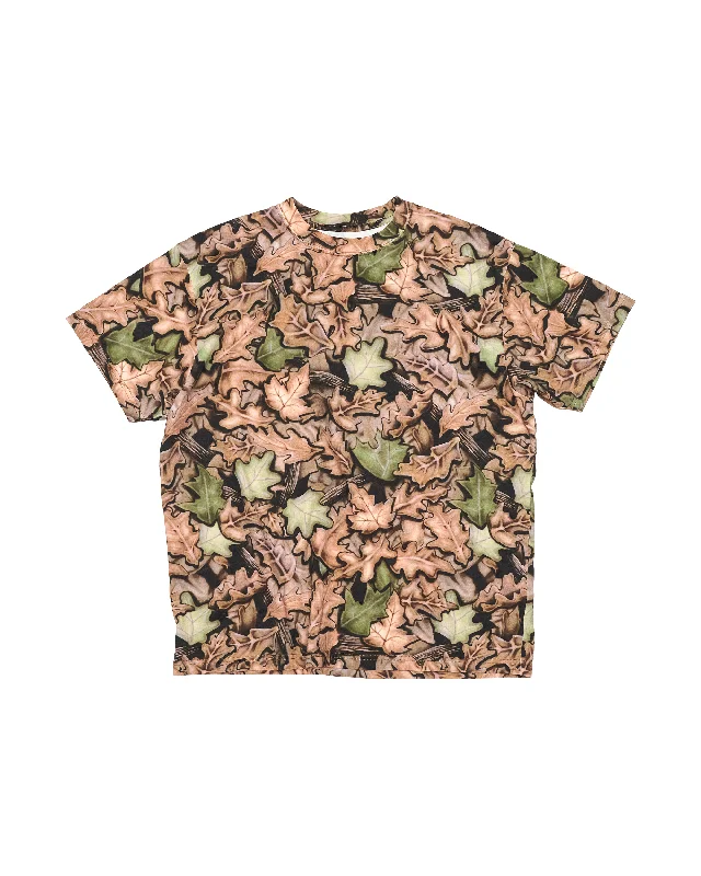 Teo T-Shirt - Leaf-- Hooded Caped Shawl Collar