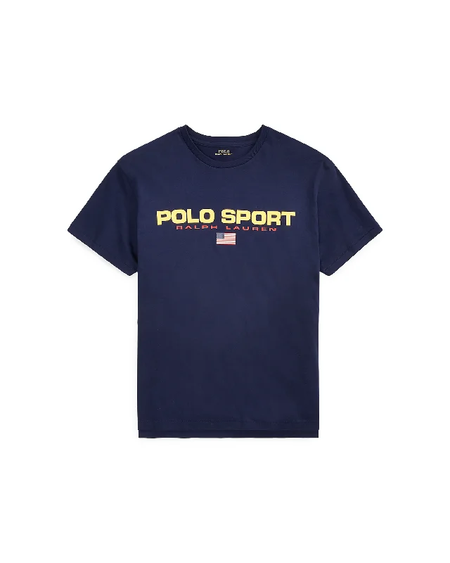Polo Sport T-Shirt - Navy-- Fleece Fabric Down Fabric Feather Fabric