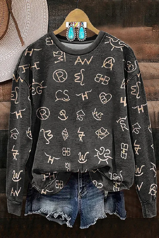 The Branded Long Sleeve Sweatshirt Hoodie with Mock Neck Collared Structured