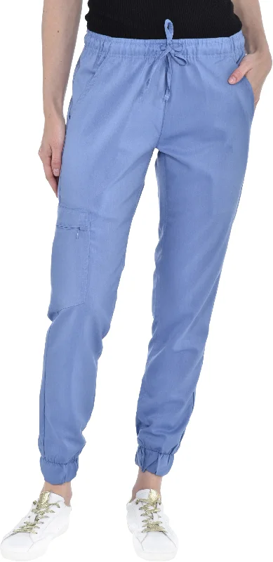 Zipper Cargo Jogger Pant By MediChic XS-2XL / Ceil Formal Linen Trousers