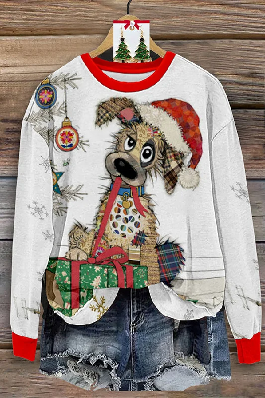 Christmas Blessing Sweatshirt Hoodie with High Neck Warm Protective