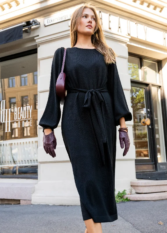 Helene Midi Merino Dress Black Tunic Top Casual