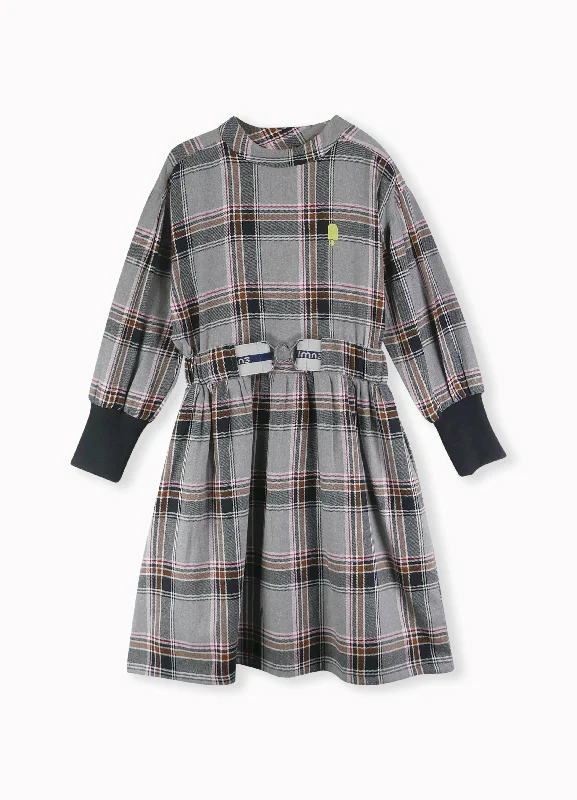 DRESS-1052-Checks Tunics Luxurious high-end