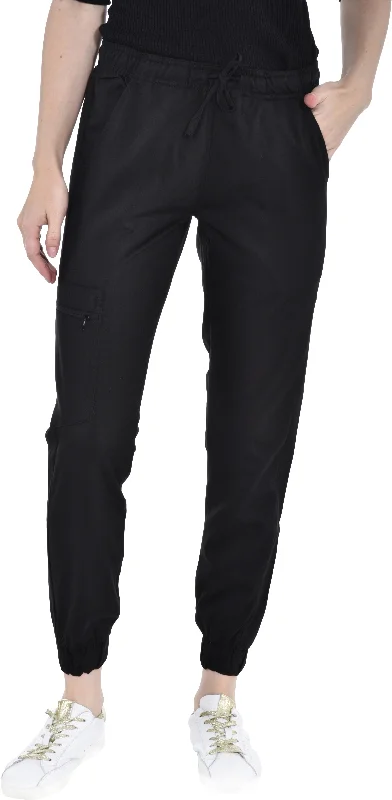 Zipper Cargo Jogger Pant By MediChic XS-2XL / Black Comfy High-Waist Jeans