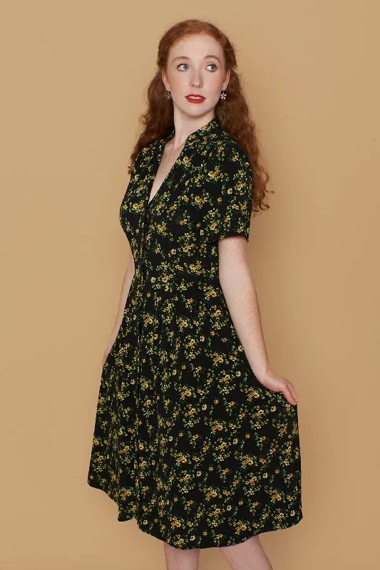 Jobelle Black & Mustard Dress Tunics Winter warm