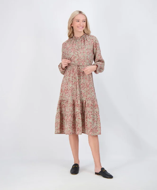 Floral Drawstring Dress CYT1798 Tunics Handmade artisanal