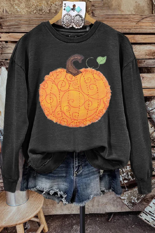 Classic Halloween Pumpkin Sweatshirt Hoodie with Double Zipper Versatile Adjustable