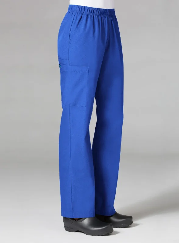 Full Elastic Band Cargo Pant(Regular) XXS-5XL  - Royal Blue Elegant Wool Trousers