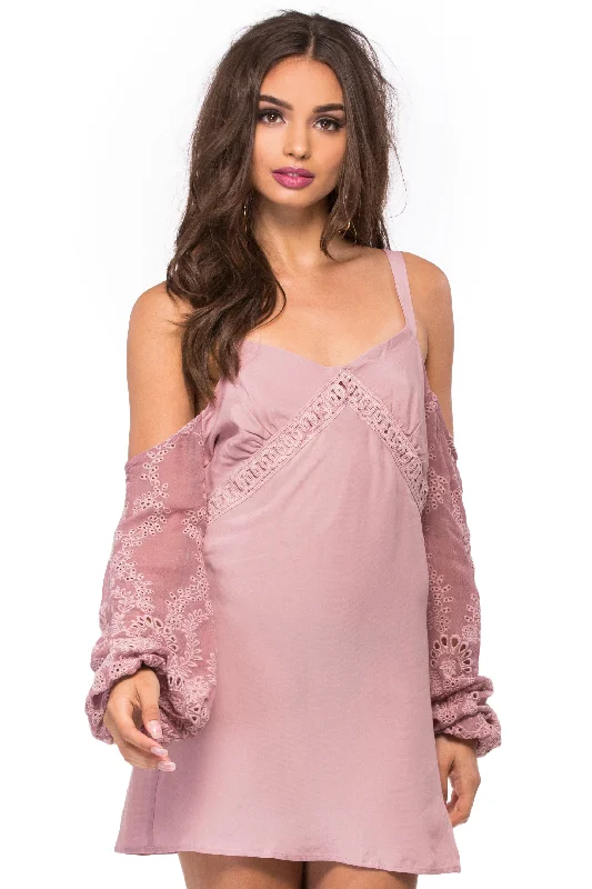 Eyelet Alegre Mini Dress Trendy Wraparound Mini Dress