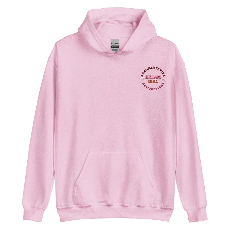 Dream Girl Sunset Embroidered Hoodie Hoodie with Hem Patch Decorative Personalized