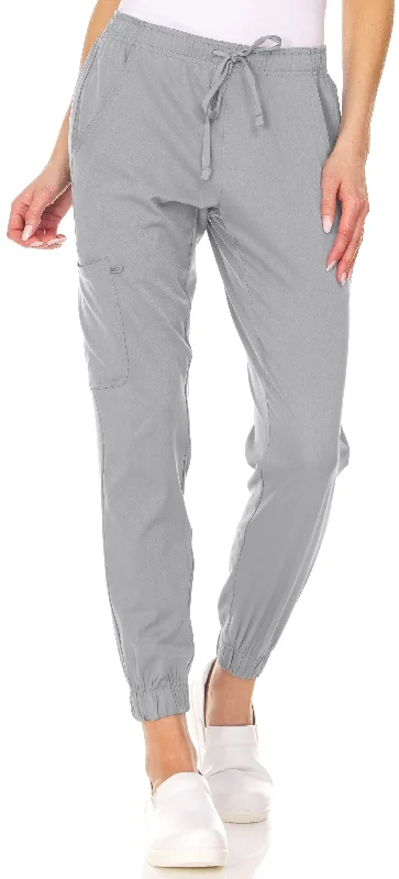 Drawstring Cargo Jogger Pant By MediChic XXS-3X / Grey Lightweight Linen Pants