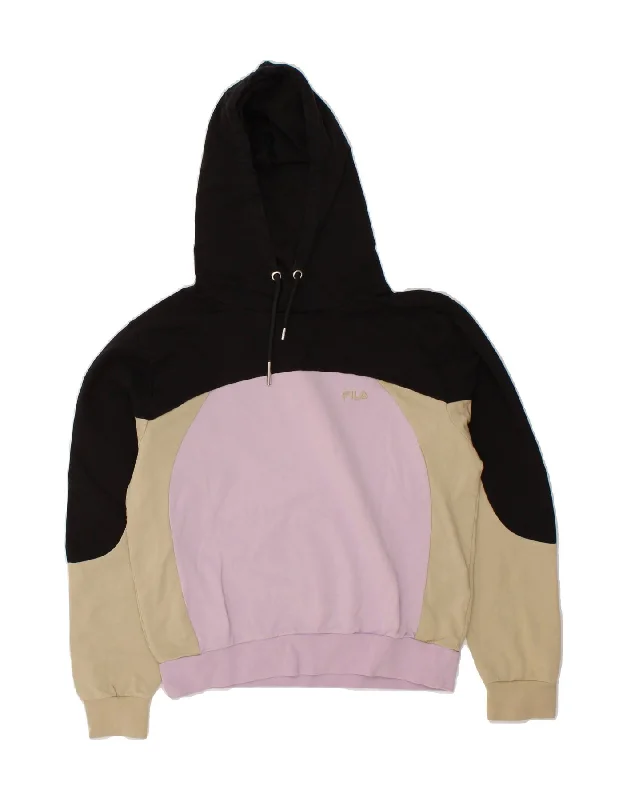 FILA Womens Oversized Hoodie Jumper UK 10 Small Multicoloured Colourblock Hoodie with Earth Tones Natural Calm FILA Womens Oversized Hoodie Jumper UK 10 Small Multicoloured Colourblock Hoodie with Earth Tones Natural Calm
