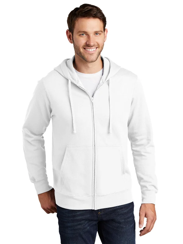 Men's Full-Zip Hooded Sweatshirt Hoodie with Set-In Sleeves Structured Classic