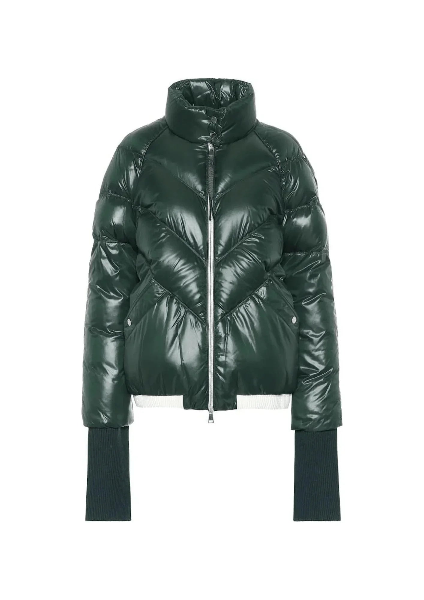 GREEN PADDED DOWN JACKET Denim Jacket Leather Jacket Suede Jacket
