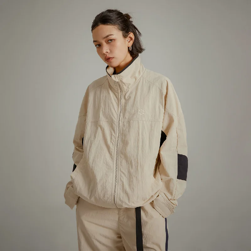 Star Circle Zip-Up Field Jacket Tailored Jacket Straight Jacket A-Line Jacket