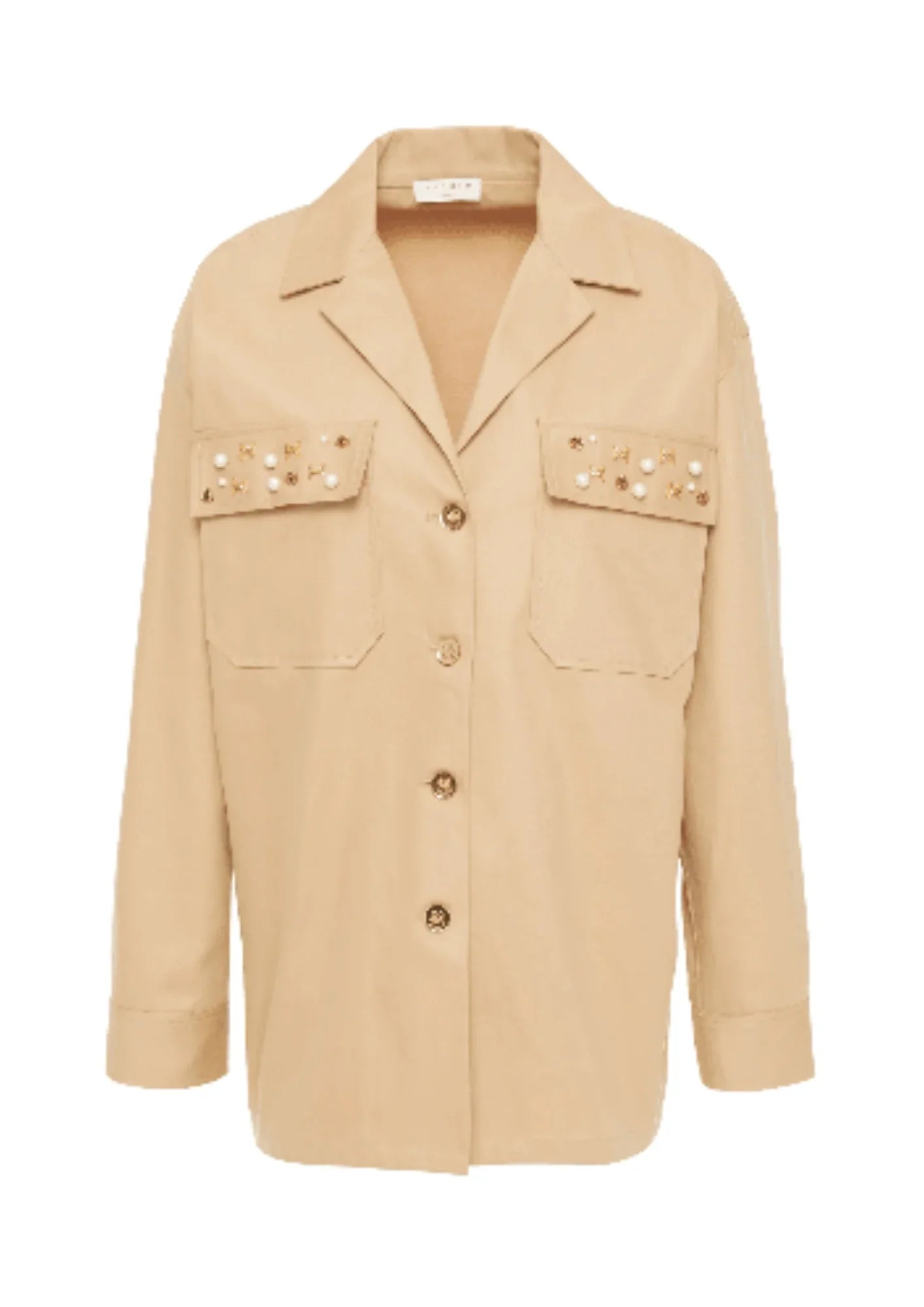 SAHA EMBELLISHED COTTON-TWILL JACKET Mesh Jacket Canvas Jacket Denim Jacket