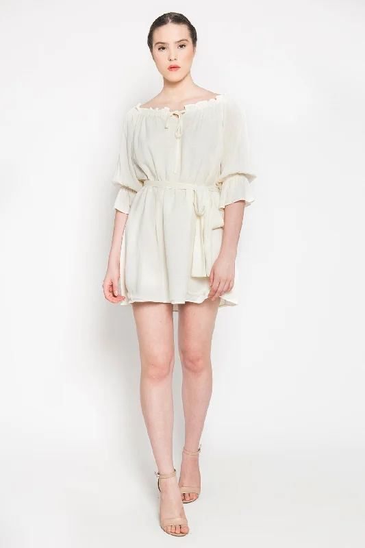 Estelle Dress in White Tunics Polka dots