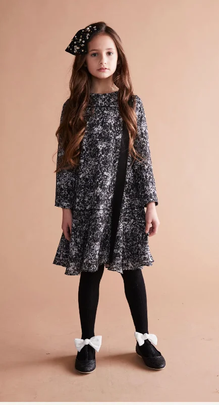 Splatter Sash Dress 1283 Shift Classic Vintage