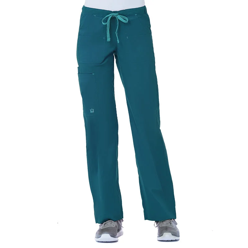 Blossom Utility Cargo Pant XS-5XL by Maevn / Caribbean Blue Trendy Velvet Pants
