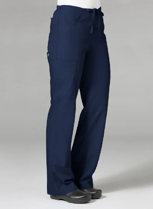 Women's Core Utility Cargo Pant By Maevn (Petite)  XS-3XL  -  Navy Casual Lounge Pants