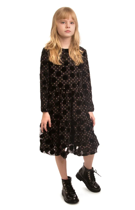Velvet Polka Dot Dress SNK3225 Tunics Favorite customer
